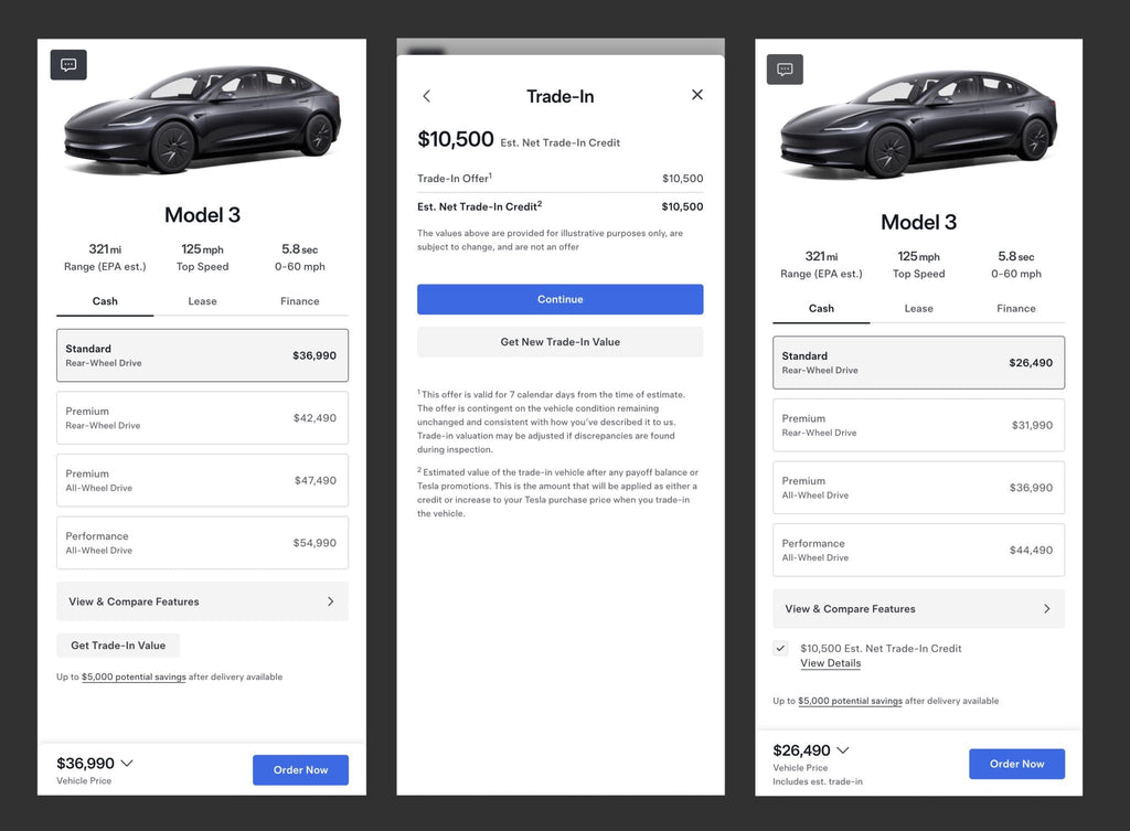 Tesla Introduces Instant Trade-In Estimates to Streamline EV Purchases