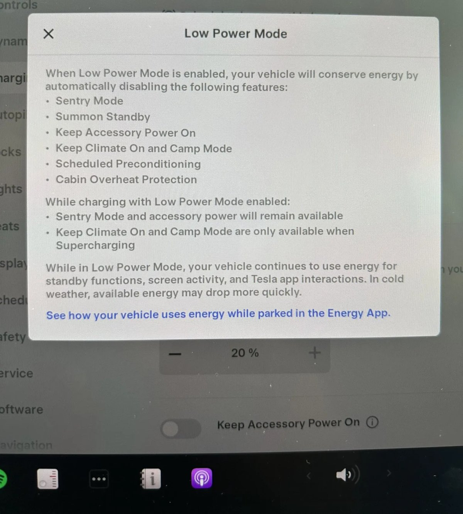 Tesla Introduces "Lower Power Mode" to Reduce Vampire Drain During Parking