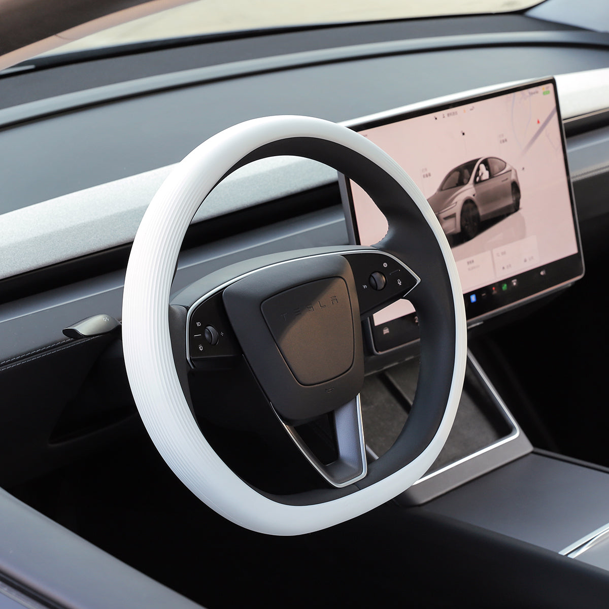 Silicone Steering Wheel Cover for Model 3 Highland 2024-2026 / Model Y Juniper 2025-2026