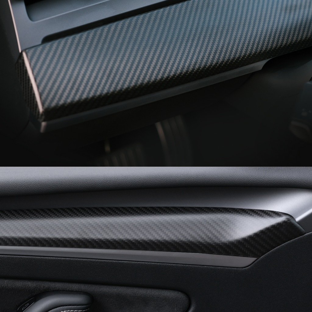 Carbon Fiber dashboard wrap  door trim cover fit for 2021 2022 Model 3 Model Y