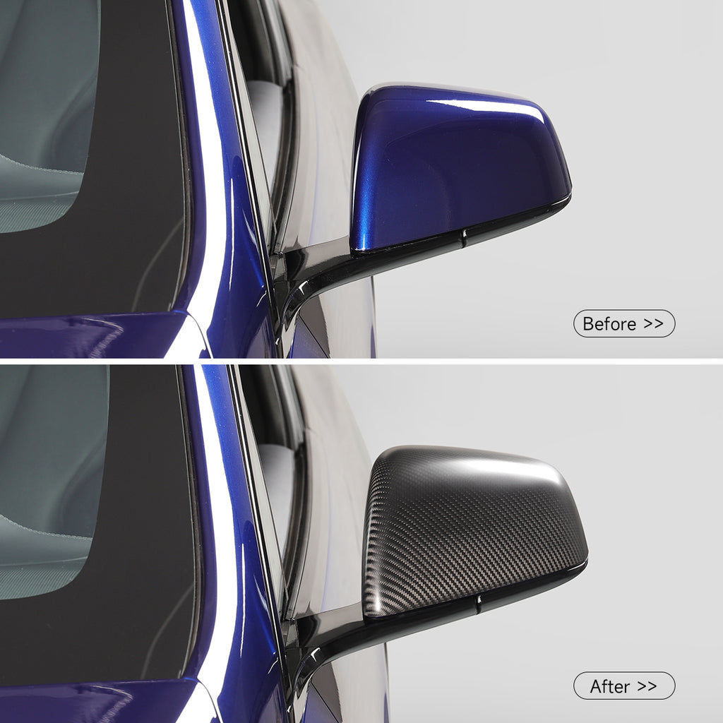 Carbon Fiber rearview Mirror Covers for Model X