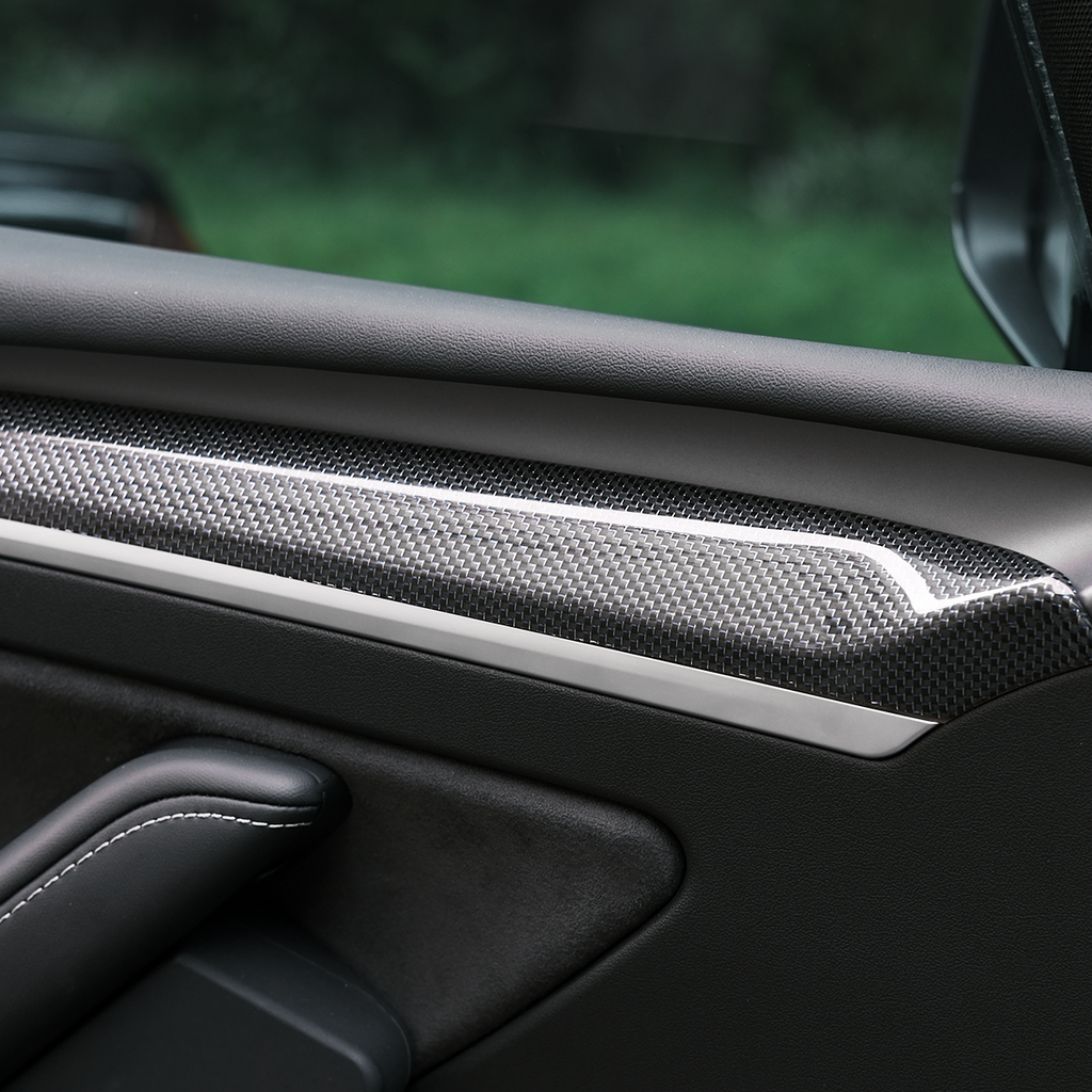 Carbon Fiber dashboard wrap door trim cover for Model 3 Model Y 2021 2022 2023