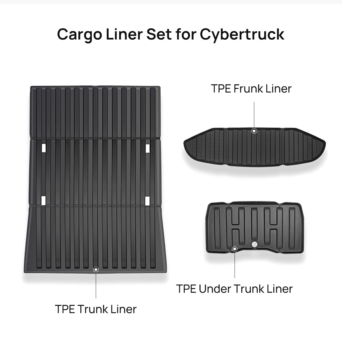 All-Weather Trunk Liners for Cybertruck(Set of 3)