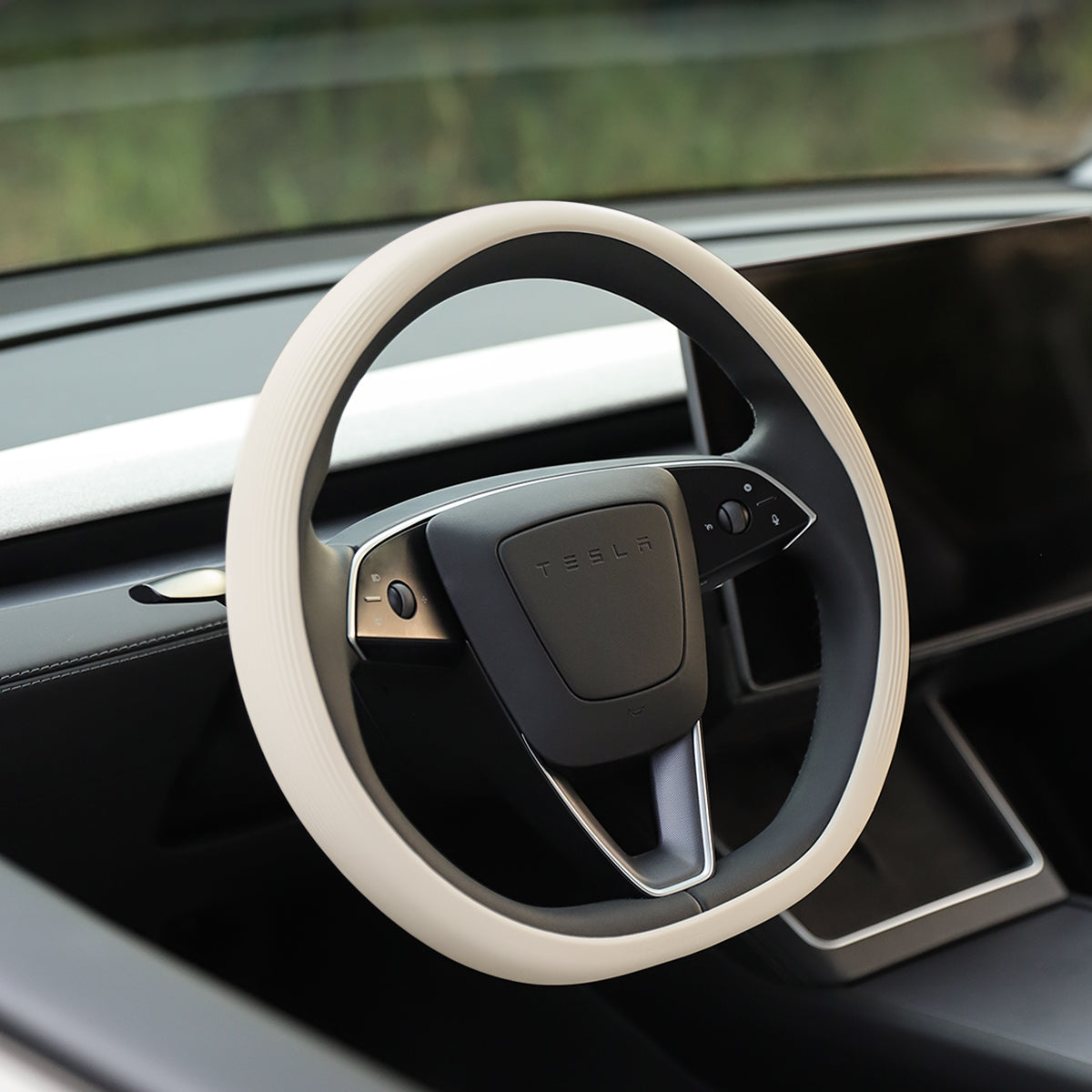 Silicone Steering Wheel Cover for Model 3 Highland 2024-2026 / Model Y Juniper 2025-2026
