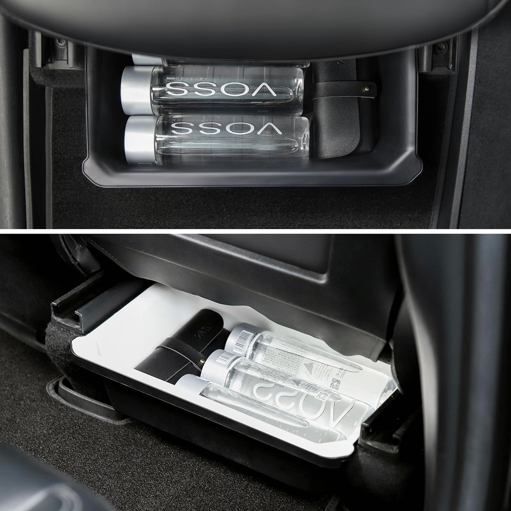 Tesla under seat storage tray