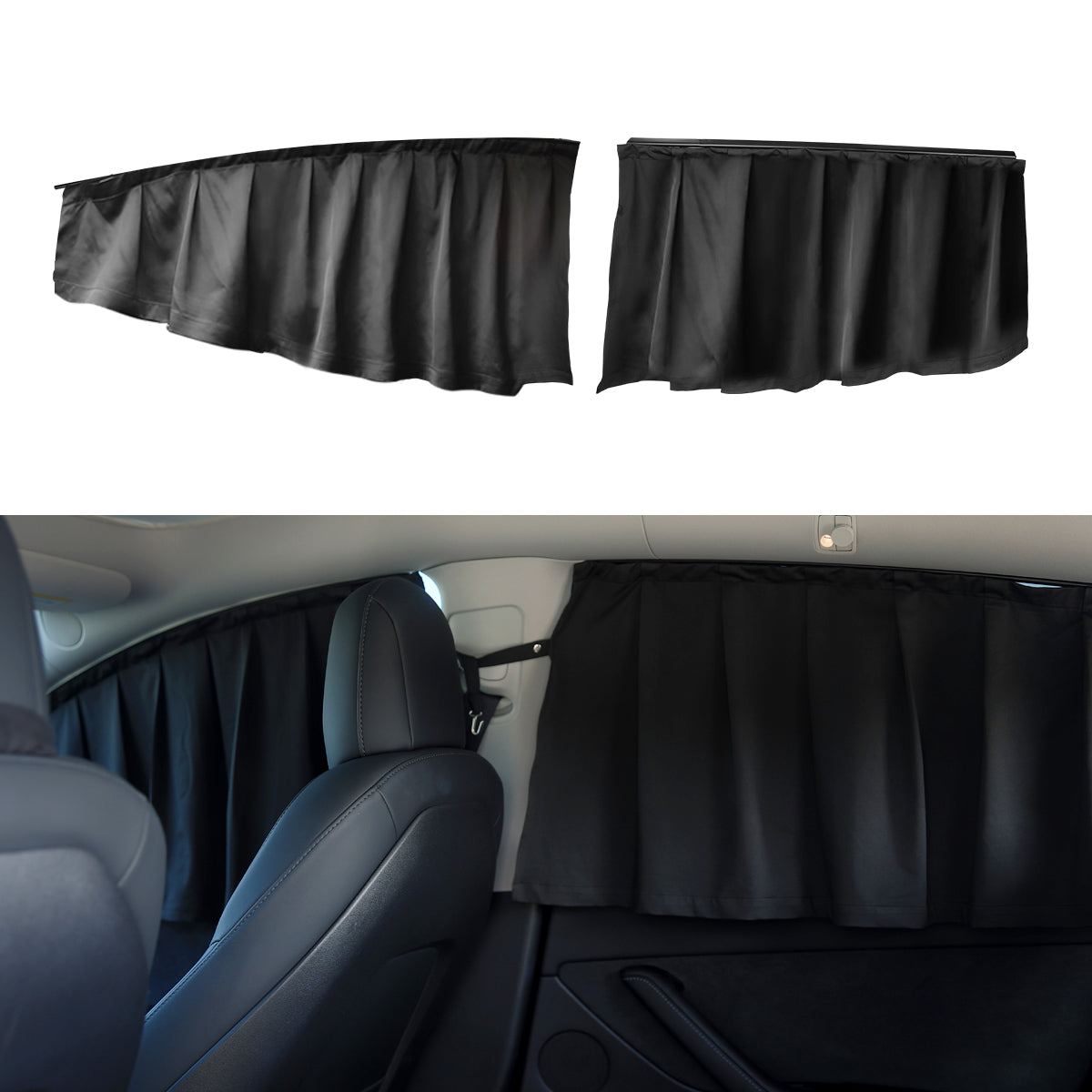 TPARTS Side Window Sunshade Curtain for Tesla Model 3 & Y Model 3 Blackout Drapes