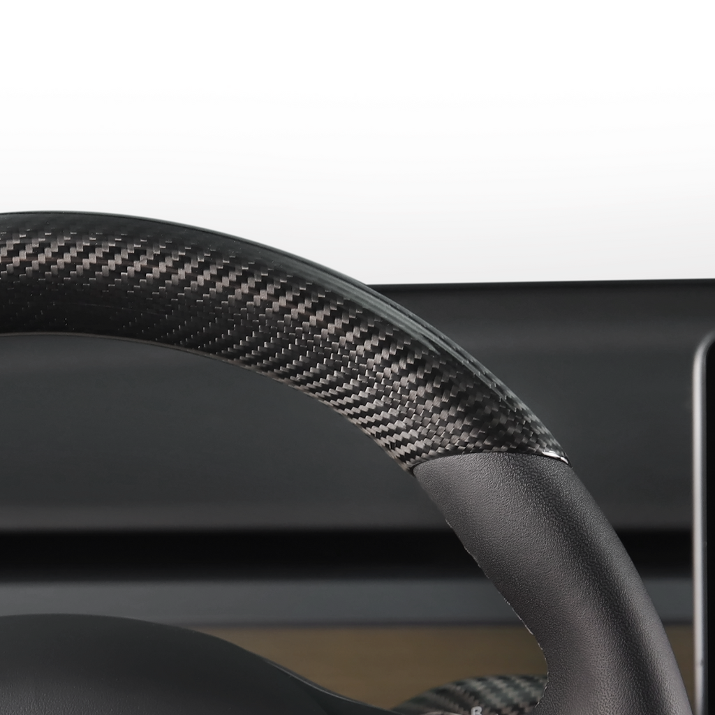Real Carbon Fiber Custom car steering wheel Cover for Tesla Model Y Model 3