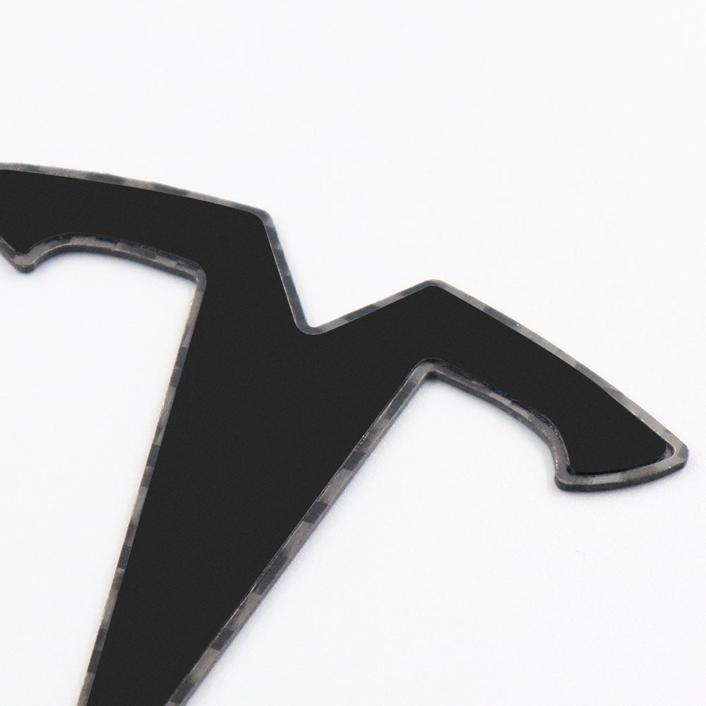 Tesla Real Carbon Fiber Front & Letters Emblem