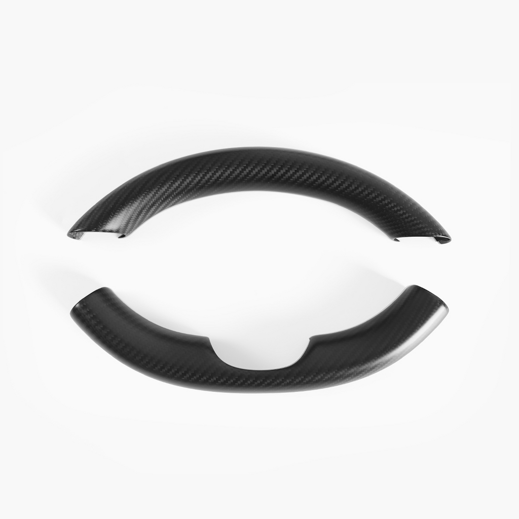 Real Carbon Fiber Steering Wheel Wrap Protector anti slip for Tesla Model Y Model 3