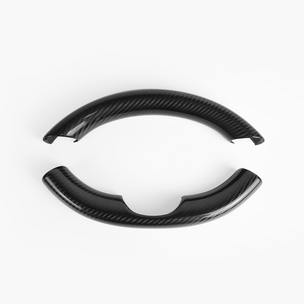 Real Carbon Fiber Steering Wheel Wrap Protector for Tesla Model Y Model 3