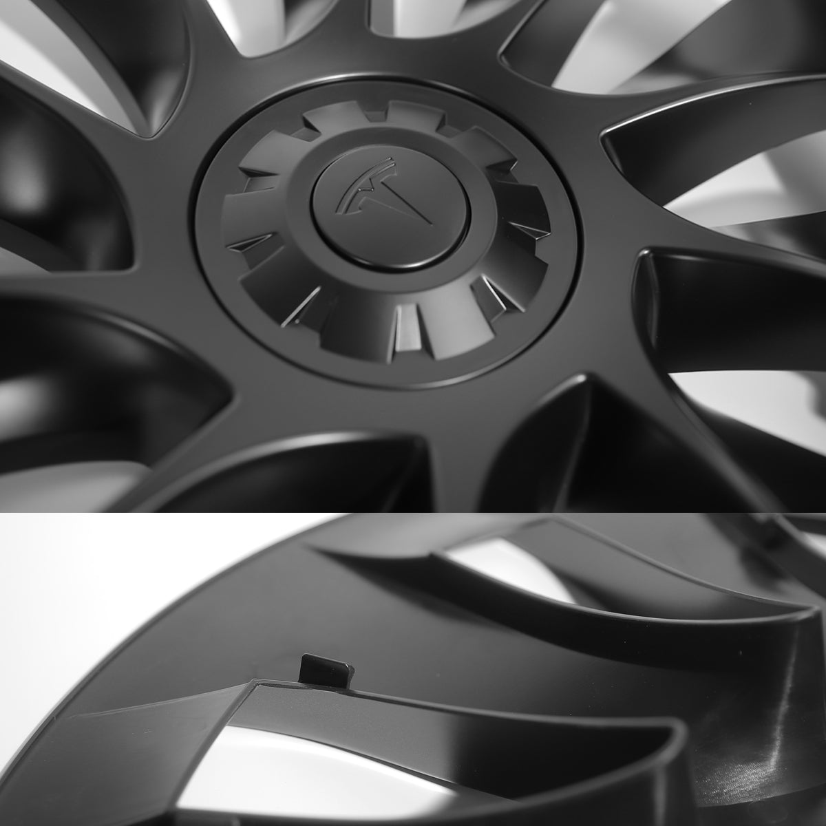 Tesla Model 3 Überturbine hubcaps 4x hubcaps black matt