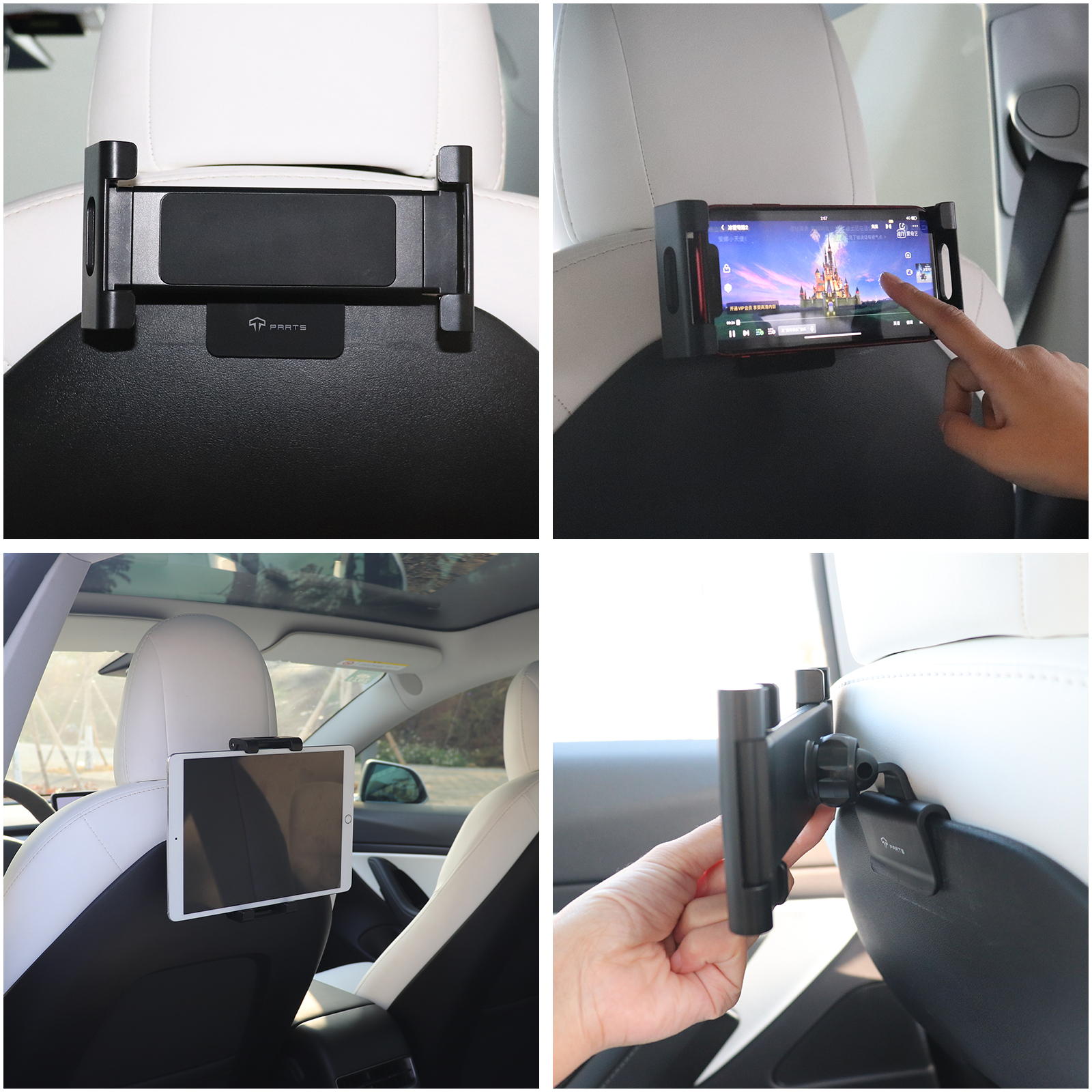TPARTS Tablet-/ Handy-/ iPad-Halterung für Tesla Model 3 / Y – SL Elements